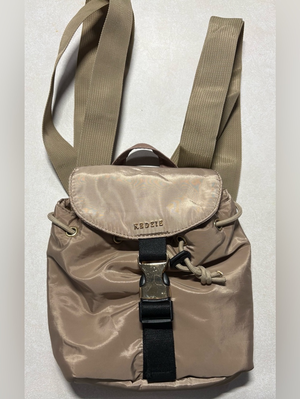 Kedzie Taupe Women's Nylon Backpack - Casual Everyday Pack